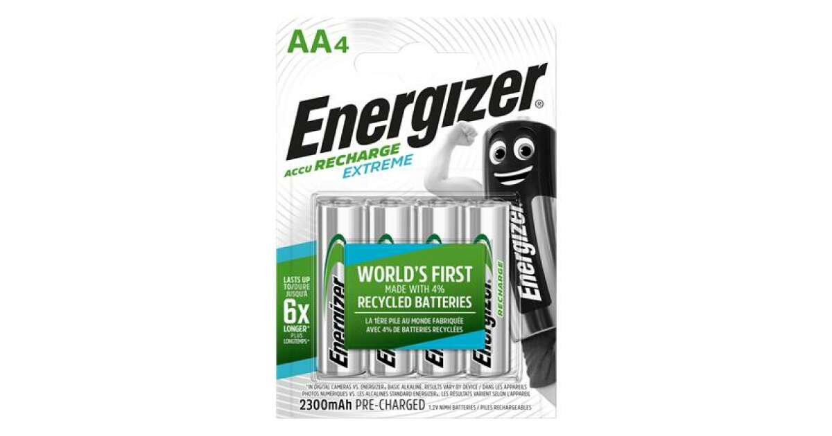 Energizer Rechargeable 2300 mAH Piles AA, pack de 16