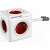 Allocacoc PowerCube Extended DE 5-fach Steckdosenleiste mit 1,5 m Kabel, weiß-rot