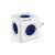 Allocacoc PowerCube Original DE 5-socket power strip, white and blue