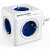 ALLOCACOC PowerCube Original DE 5-socket power strip, white and blue, front view