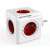 Allocacoc PowerCube Original hálózati elosztó fehér-piros  (1100RD/DEORPC) (1100RD/DEORPC) 31557567}