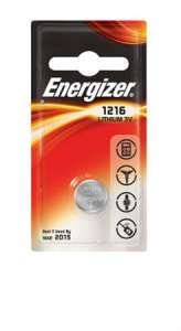 Energizer CR1216 3V Lithium Battery in Packaging - Batteries & Accumulator