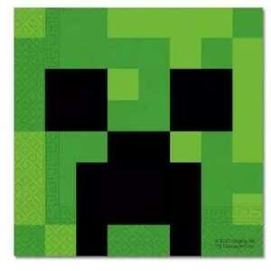 Papierový obrúsok Minecraft Creeper, 33x33 cm - Servítky