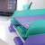 Esselte Colour Breeze green plastic document tray stacked on purple document tray