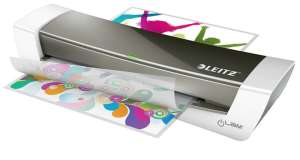 LEITZ iLam Home Office A4 laminator, grey, laminating documents, photos, and more - Laminating Machine, Film