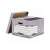 Fellowes Bankers Box System Large Archive Storage Box, 100% Recycled Cardboard, Grey, Open Top, Side View
