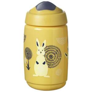 Tommee Tippee Superstar Csőrös pohár, 390 ml, 12 hónapos kortól, Mustársárga, nyuszi mintával - Tommee Tippee