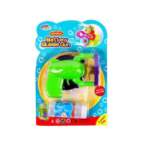 Elemes Pištol za mjehuriće od sapunice na baterije zapakiran, zelena igračka pištolj za mjehuriće