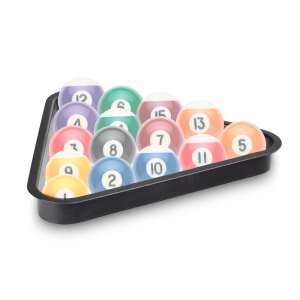 inSPORTline Triatan biliárd háromszög, fekete, 15 golyóhoz, 57,2 mm átmérőjű - Biliárd