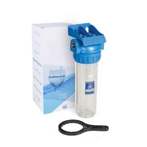 Aquafilter 10 hüvelykes 3 részes szűrőház szett 3/4 hüvelykes csatlakozással, átlátszó házzal - Aquafilter