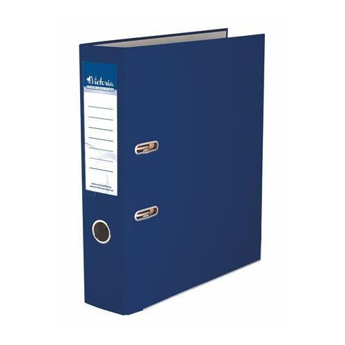 VICTORIA OFFICE Iratrendező, 75 mm, A4, PP/karton, VICTORIA OFFICE, "Basic", sötétkék