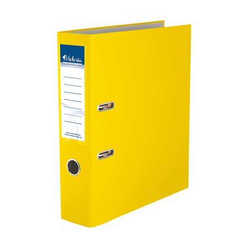 Organizér dokumentov VICTORIA, 75 mm, A4, PP/kartón, VICTORIA, &rdquo;Basic&rdquo;, žltá