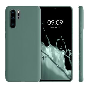 kwmobile Huawei P30 Pro green TPU case on phone, multiple views - Kwmobile