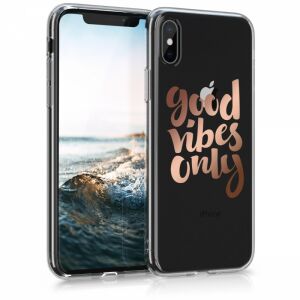 kwmobile iPhone X/XS Good Vibes Only Case on Phone Display - Phone Case