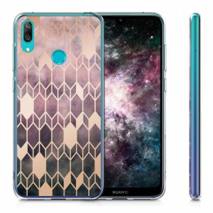 kwmobile Калъф за Huawei Y7 (2019) / Y7 Prime (2019), дизайн розово злато мрамор - Технически статии и електроника