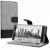 KWmobile Blackview A10 Grey Textile Stand Wallet Case