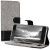 kwmobile Blackview A7 Pro Grey Textile Wallet Case Stand