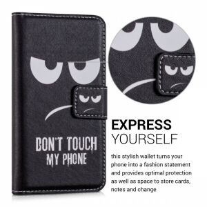 kwmobile Wiko Birdy Pántos Tok - Ökobőr - Fekete