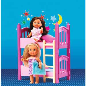 Evi Love Puppen-Etagenbett mit zwei Puppen, rosa, zusammengebaut - Simba Toys Baba
