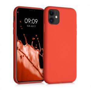 kwmobile iPhone 11 Red Case - Slim Fit Silicone Cover - Phone Case