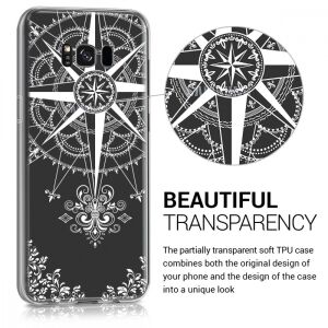 KWmobile Samsung Galaxy S8 Plus Compass Design Case with Transparency Detail - Phone Case