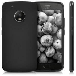 kwmobile Black Silicone Case for Motorola Moto G5 Plus with Phone Display - Phone Case