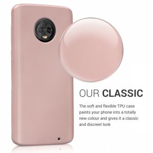 kwmobile Rose Gold Silicone Case for Motorola Moto G6 Plus - Phone Case