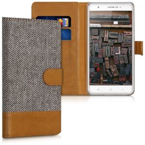 KWmobile Blackview R6 barna textil pénztárca tok - Blackview