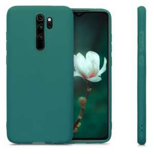 kwmobile Xiaomi Redmi Note 8 Pro silicone case, green, front and side view - Phone Case