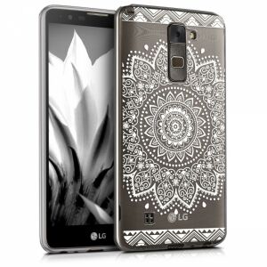 kwmobile LG Stylus 2 Mandala case on phone angled view - Nonbrand Phone Case
