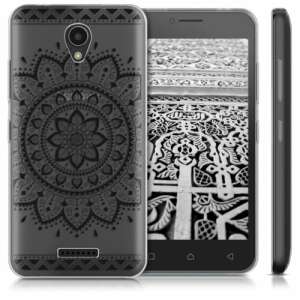 Lenovo Vibe B Mandala Silicone Case, Black, Clear, Multicolor - Phone Case