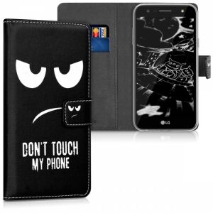 kwmobile LG X Power 2 Black Phone Case - Don't Touch My Phone Design - Nonbrand Phone Case