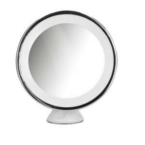 Navaris LED lighted magnifying makeup mirror with 7x magnification, suction cup mount - Cosmetic Mirror and Nail set