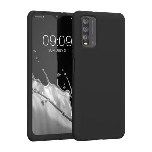 kwmobile Xiaomi Redmi 9T Black Silicone Case - Full Coverage Protection - Phone Case