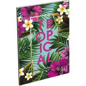 T-Creatív It's a Girl Tropical kockás füzet, A4-es méret, 40 oldal, virágos mintával - T-Creativ