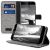 kwmobile ZTE Blade A6 Grey Textile Wallet Case with Stand and Card Slots