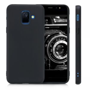 kwmobile Samsung Galaxy A6 (2018) black silicone case multiple views - Phone Case