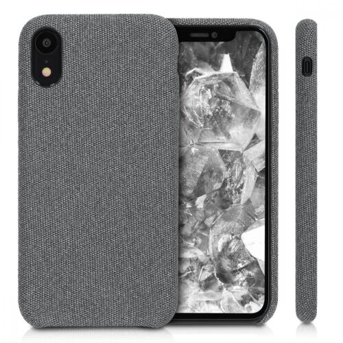 kwmobile Textile Case for Apple iPhone XR, Grey, 46974.02