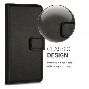 KWmobile ZTE Nubia Z17S Black Leather Wallet Case with Magnetic Clasp - Phone Case