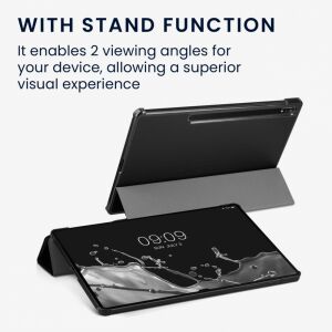 Etui na tablet Samsung Galaxy Tab S8 Plus, Kwmobile, Czarne, Skóra ekologiczna, 57464.01