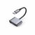 UGREEN USB-C - 3,5 mm-es audio adapter tápellátással, ferde nézet