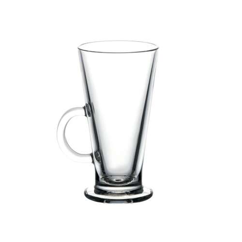 Pasabahce Columbia Latte Glass, 450ml, clear glass, with handle