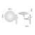 Village Moon-V900 universal antenna, white, dimensions