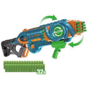 NERF Elite 2.0 Flip-32 Blaster with 32 Darts and Rotating Barrels - Toy Gun, Bullet