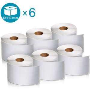 Etykiety do drukarki DYMO LabelWriter LW, 6 rolek po 220 etykiet, 54x101 mm - Drukarka etykiet i akcesoria