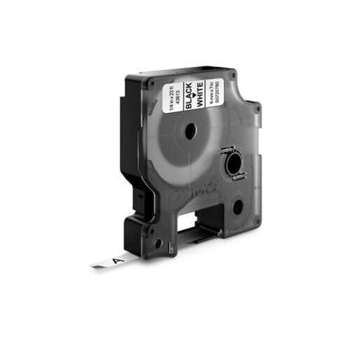 Casetă de etichete DYMO D1, 6 mm x 7 m, negru pe alb