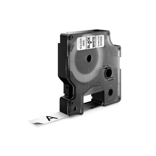 Bandă de etichete DYMO D1, 12 mm x 7 m, negru pe alb