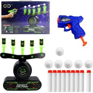 Space Gun céllövő játék - mágikus, foszforeszkáló és lebegő célpontokkal, játék fegyverrel, rengeteg tölténnyel (BBJ) 58488094 Játékpuskák, töltények