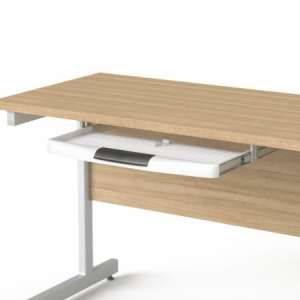 MAYAH keyboard tray, under desk mount, white, 55x40 cm, plastic, installed under desk - Desk Organizer