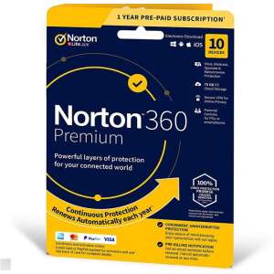 Norton 360 Premium + 75 GB Cloud storage 10-Device 1 year EURO 58495611 